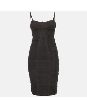 DSquared² Tulle Ruched Bodycon Dress - Black