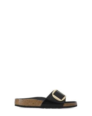 Birkenstock Madrid Big Buckle Leather Sandals - Black