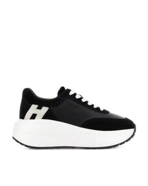 Hogan Logo Platform Chunky Sneakers - Black