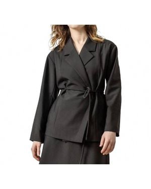 Lilla P Notch Collar Blazer - Black