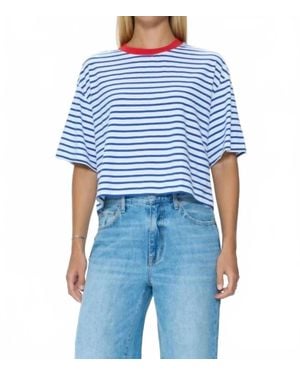 Pistola Mae Stripe Short Sleeve Tee - Blue