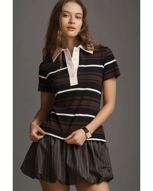 ALIGNE Maiden 100% Cotton Polo Shirt Top - Gray
