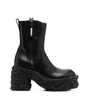 Premiata Leather Chunky Sole Boots - Black