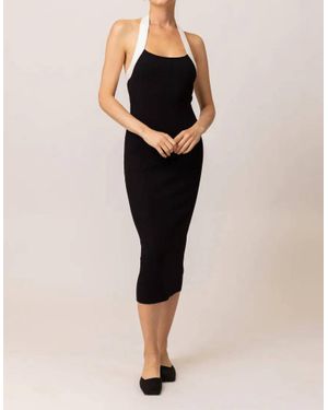 Line & Dot Kohl Midi Dress - Black