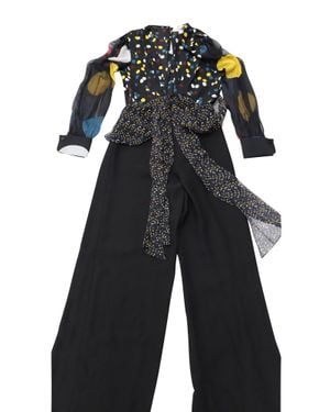 Diane von Furstenberg Sophie Dot Jumpsuit - Black