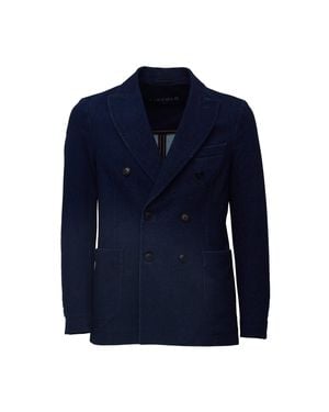 Circolo 1901 Double-Breasted Half Lined Blazer - Blue