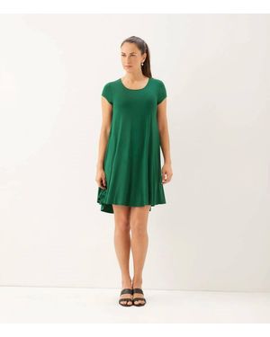 Karen Kane Maggie Trapeze Mini Dress - Green