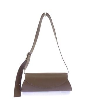 Jil Sander Cannolo Calf Leather Shoulder Bag - Brown