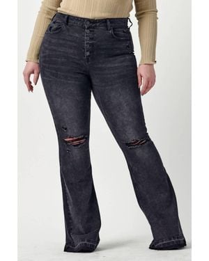 cello High Rise Distressed Jeans - Blue