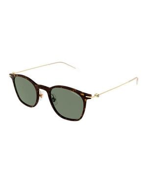 Montblanc Montblanc Sunglasses Square Full Rim, Havana/ Frame And Lens Mb0098S012 - Brown