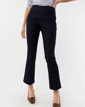 ANN MASHBURN Faye Flare Cropped Pant - Blue