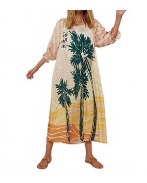ME 369 Amelia Puff Sleeve Dress - Multicolor