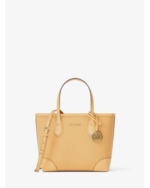 Michael Kors Outlet Eva Extra-Small Leather Convertible Tote Bag - Natural