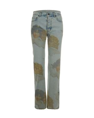 Fiorucci Angels Straight Fit Light Jeans - Green