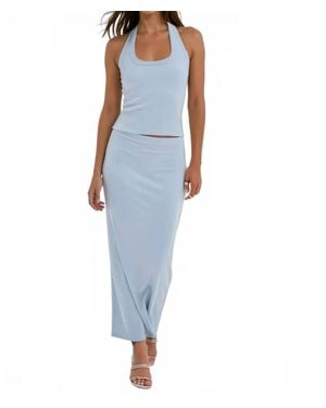LNA Bradley Halter Top - Blue