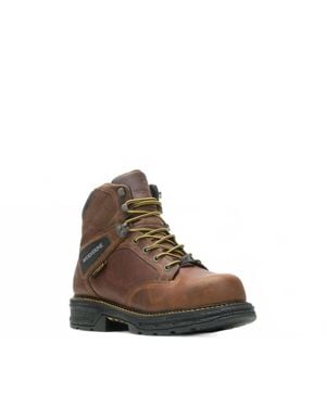 Wolverine Hellcat Waterproof Soft Toe Ultraspring 6" Workboot - Brown
