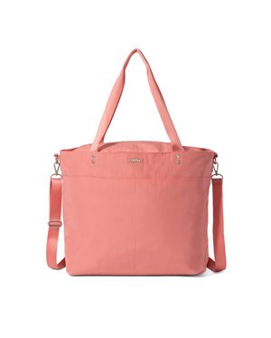 Baggallini Large Carryall Tote Bag With Crossbody Strap - Pink