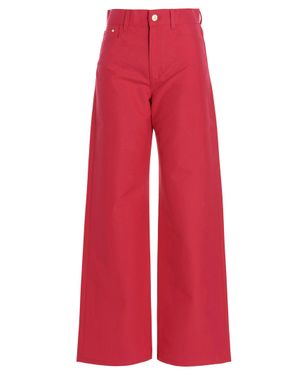 Wandler Cotton Fla Pants - Red