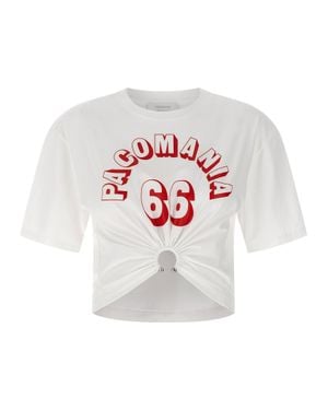 Rabanne Printed Piercing T-Shirt - White