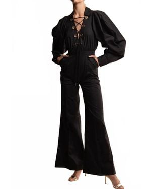 Elie Saab Heavy Cotton Jumpsuit - Black