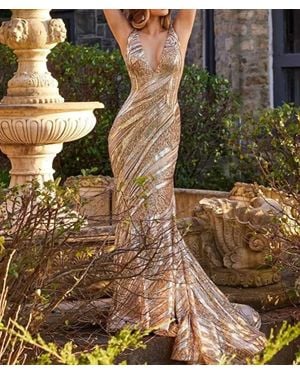 Jovani Sequin Mermaid Prom Dress - Green