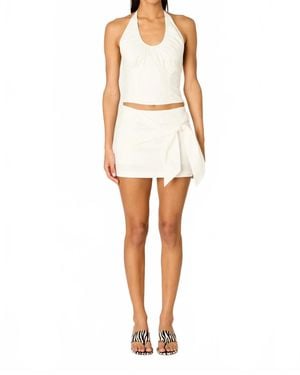 Nia Camilla Halter Top - White