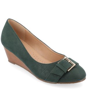 Journee Collection Collection Comfort Graysn Wide Width Wedge - Green