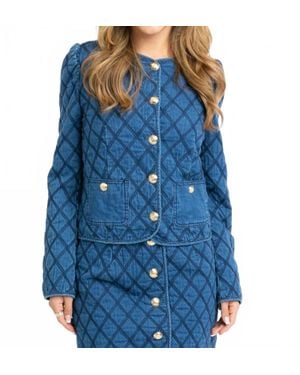 Karlie Denim Stitch Novelty Jacket - Blue
