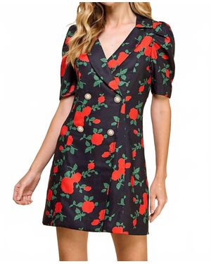 TCEC Rose Mini Dress - Red