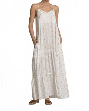 Elan Breezy Polka Dot Maxi Dress - Gray