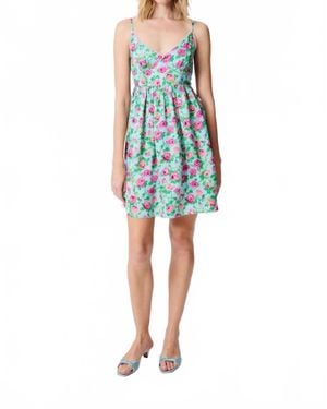 Manoush Rose Print Slip Mini Dress - Blue