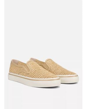 Vince Blair Raffia Slip On Sneaker - Natural