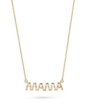 Crystal Haze Jewelry Mama Baguette Necklace - Metallic