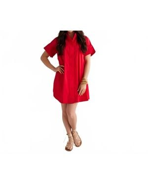 Caryn Lawn Margot Dress - Red
