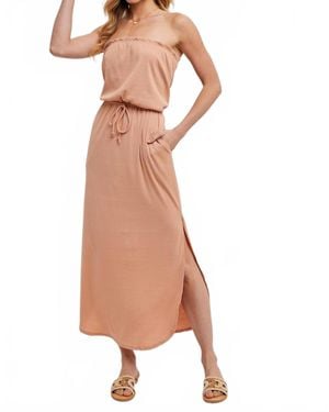 Bluivy Ribbed Jersey Tube Maxi Dress - White