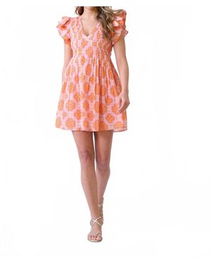BROOKS AVENUE Mina Pleated Mini Dress - Red