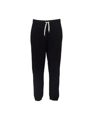 Autry Sweatpants With Elastic Waistband And Cream Drawstring - Black