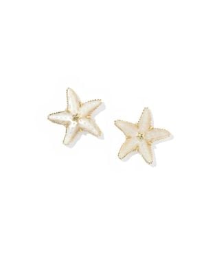 Kendra Scott Parker Starfish Stud Earrings - White