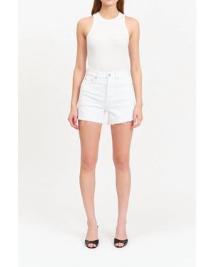 DAZE Bottom Line High Rise Short - White