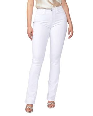 PAIGE Hourglass High Rise Flaunt Bootcut Jeans - White