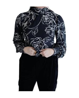 Sanctuary On The Spot Blouse Rose Stencil - Black