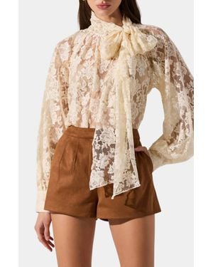 Astr Jude Faux Suede Shorts - Natural