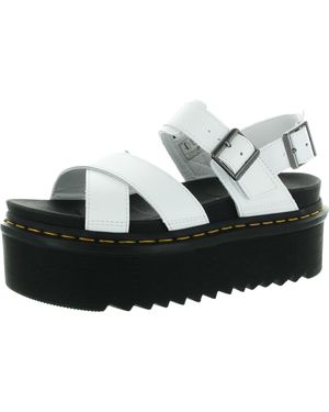 Dr. Martens Voss Ii Quad Buckle Leather Platform Sandals - White