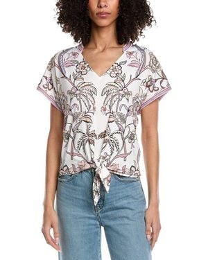 Hale Bob Jazmin Short Sleeve Knit - White
