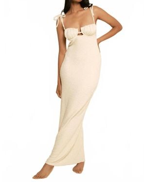 Montce Petal Long Slip Dress - Natural