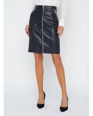 L'Agence Ambrose Zip Pencil Skirt - Blue
