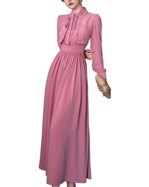 BURRYCO Solid Maxi Dress - Purple