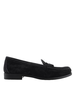 Ferragamo Ferragamo Gancini Ornament Loafers, Size 7 C - Black