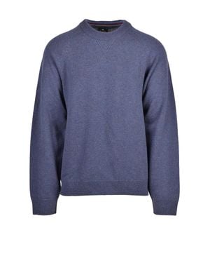 Paul Smith Merino Wool Crewneck Sweater - Blue