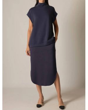 P.Cill Elison Mockneck Top - Blue